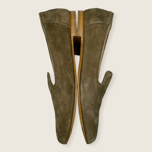 Italeau Italy Teresa Flexlite Green Suede Point Flat Loafers 36.5 6 $269 - Picture 6 of 9